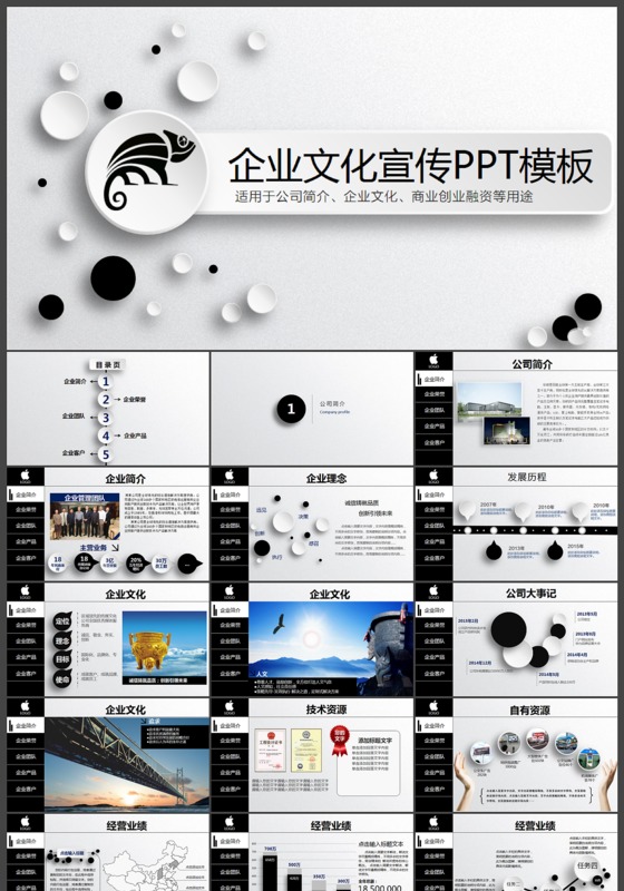 高端公司简介企业宣传推广动画PPT模板
