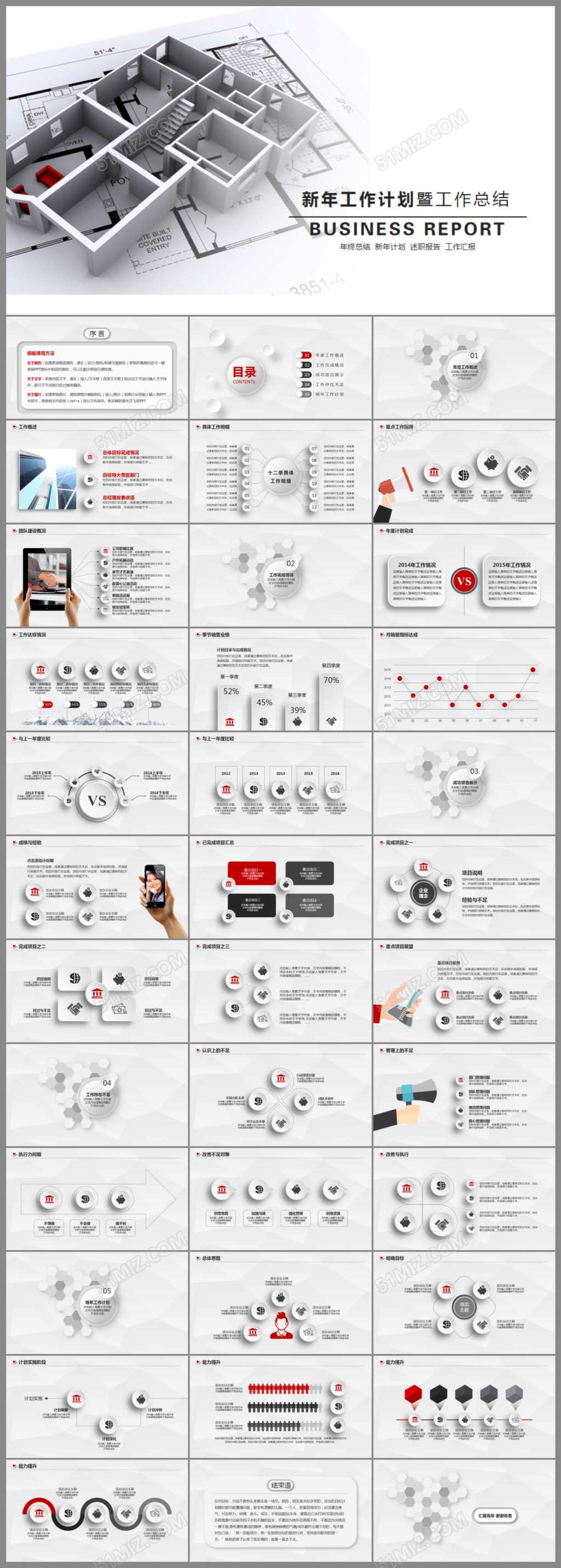 简约大气建筑设计城市建设动态PPT模板