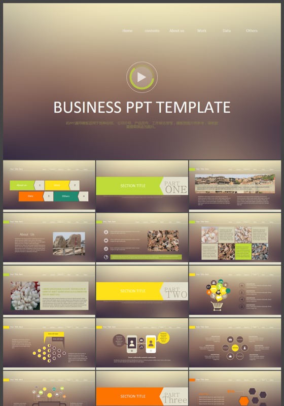 旅游摄影公司简介宣传商务PPT模板