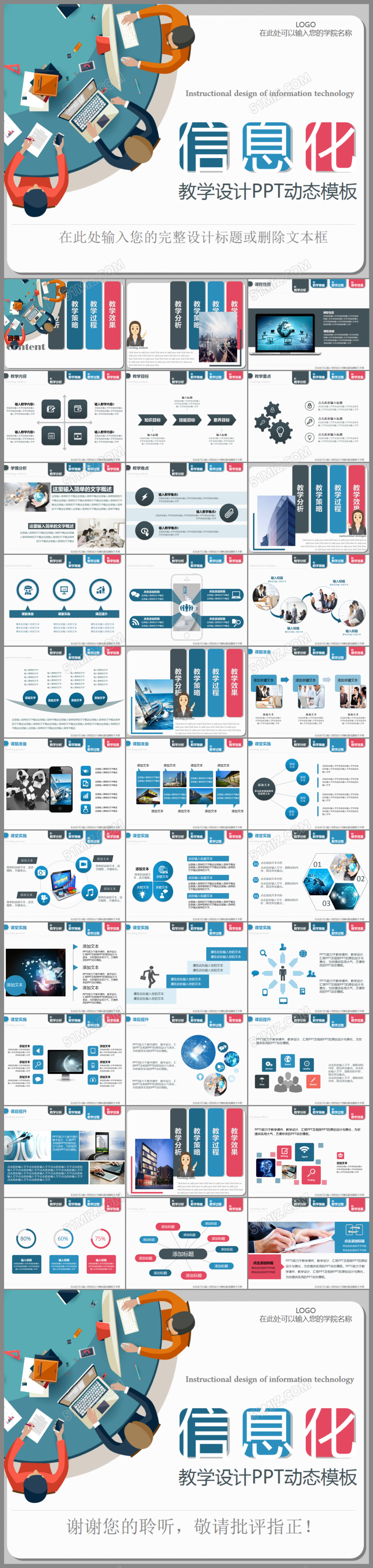 2017高职信息化教学设计PPT课件模板