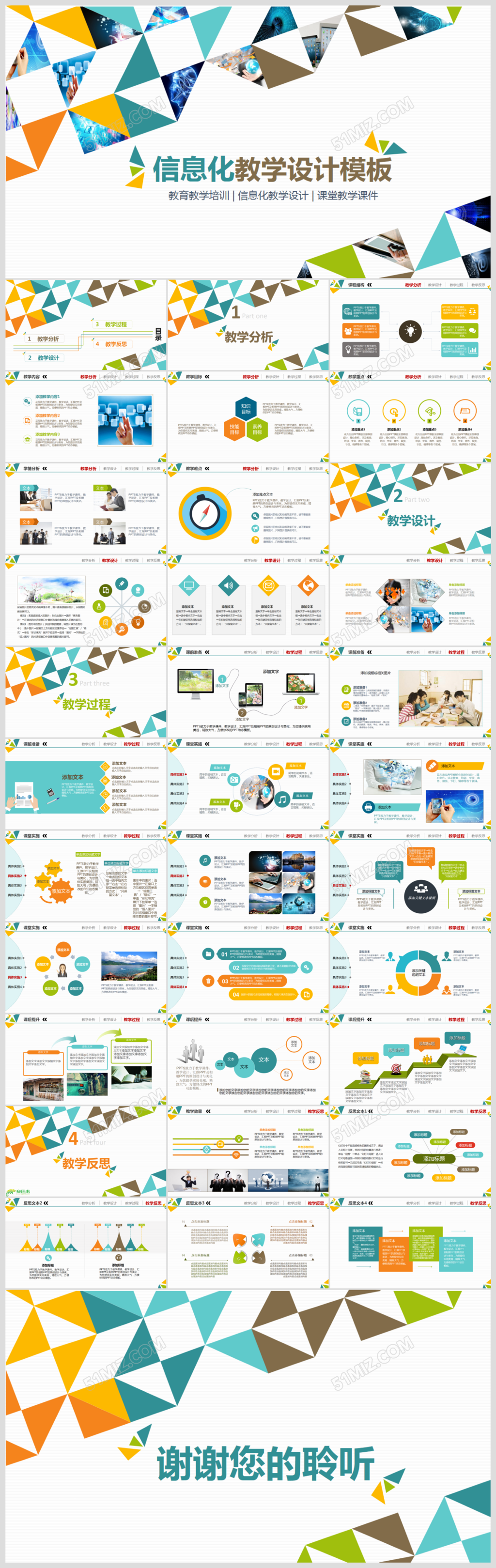 实用高职信息化教学设计PPT说课课件模板