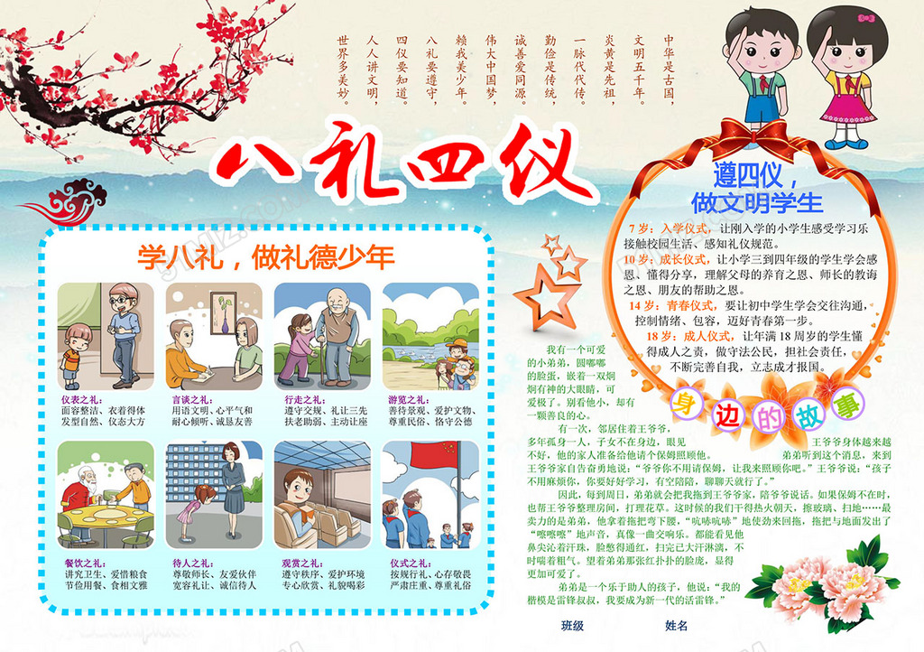 关于文明的手抄报图片