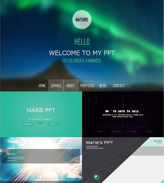 苹果系统般顺滑动画PPT模版