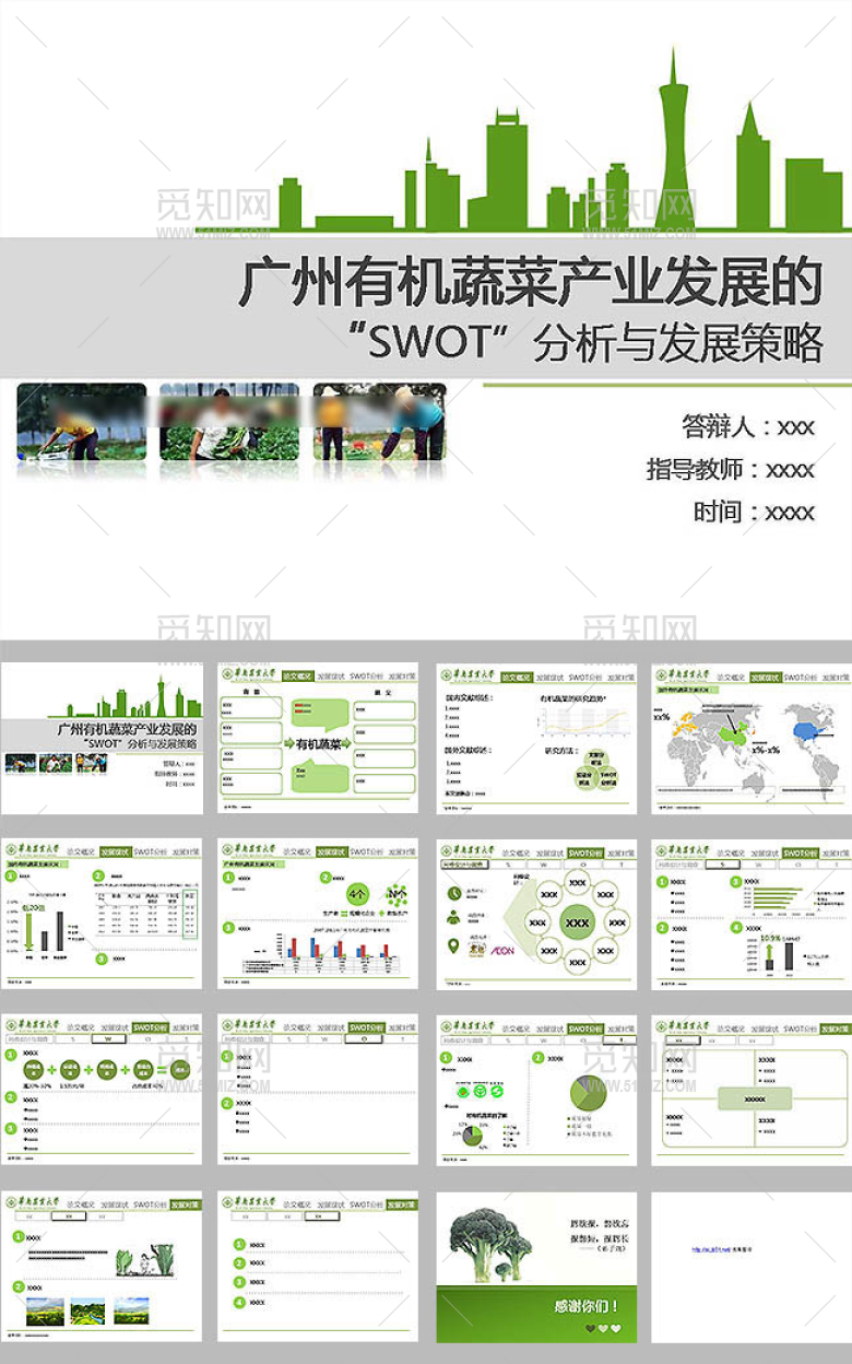 有机产业毕业论文ppt模板
