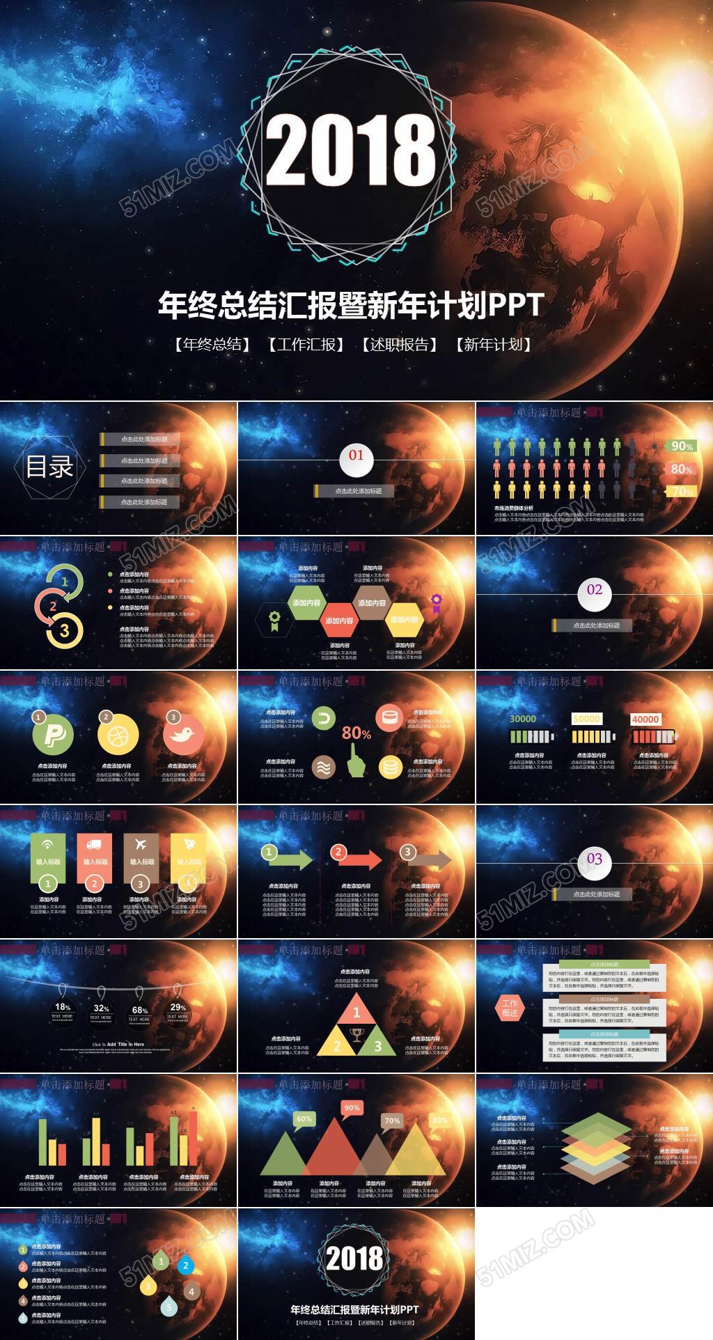 震撼星空IOS工作汇报年终总结PP...