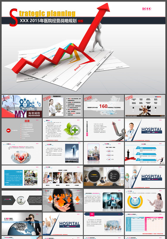 医院经营战略规划工作报告PPT模板
