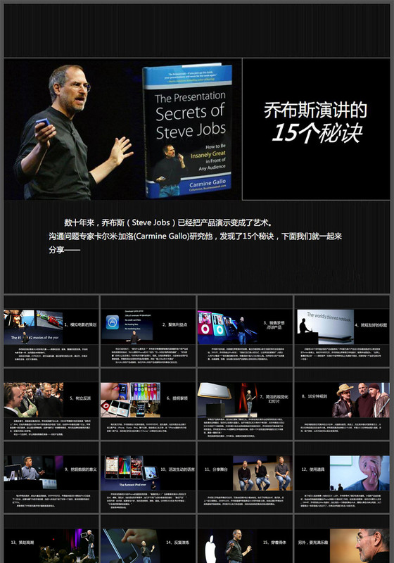 乔布斯演讲15个秘决幻灯片