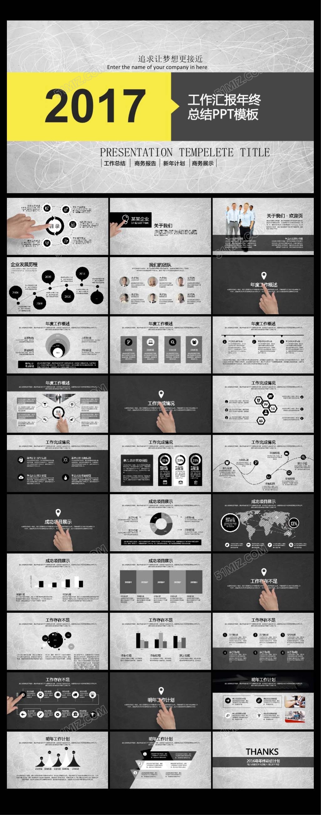 动态工作汇报总结商务PPT模版
