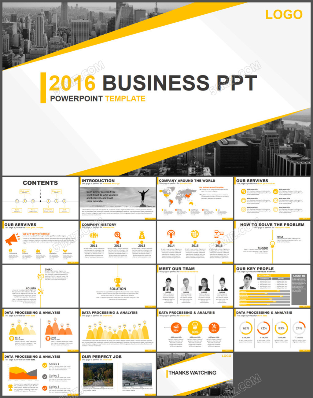 时尚欧美范动态商务PPT模板