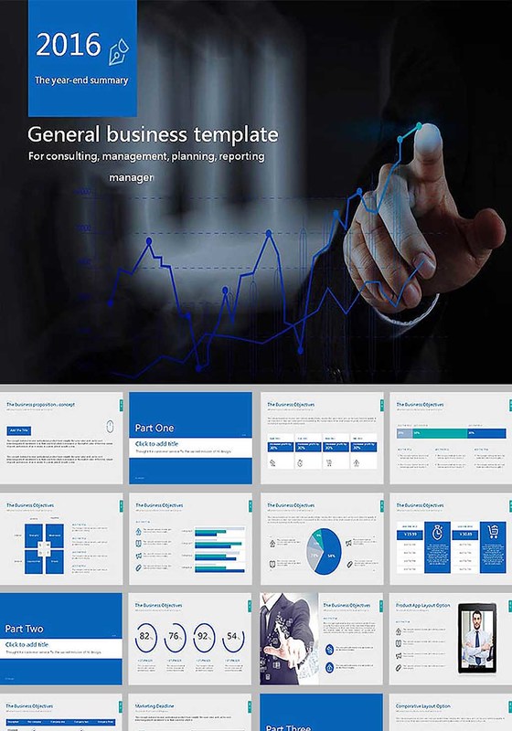动态商务工作总结数据分析ppt模板