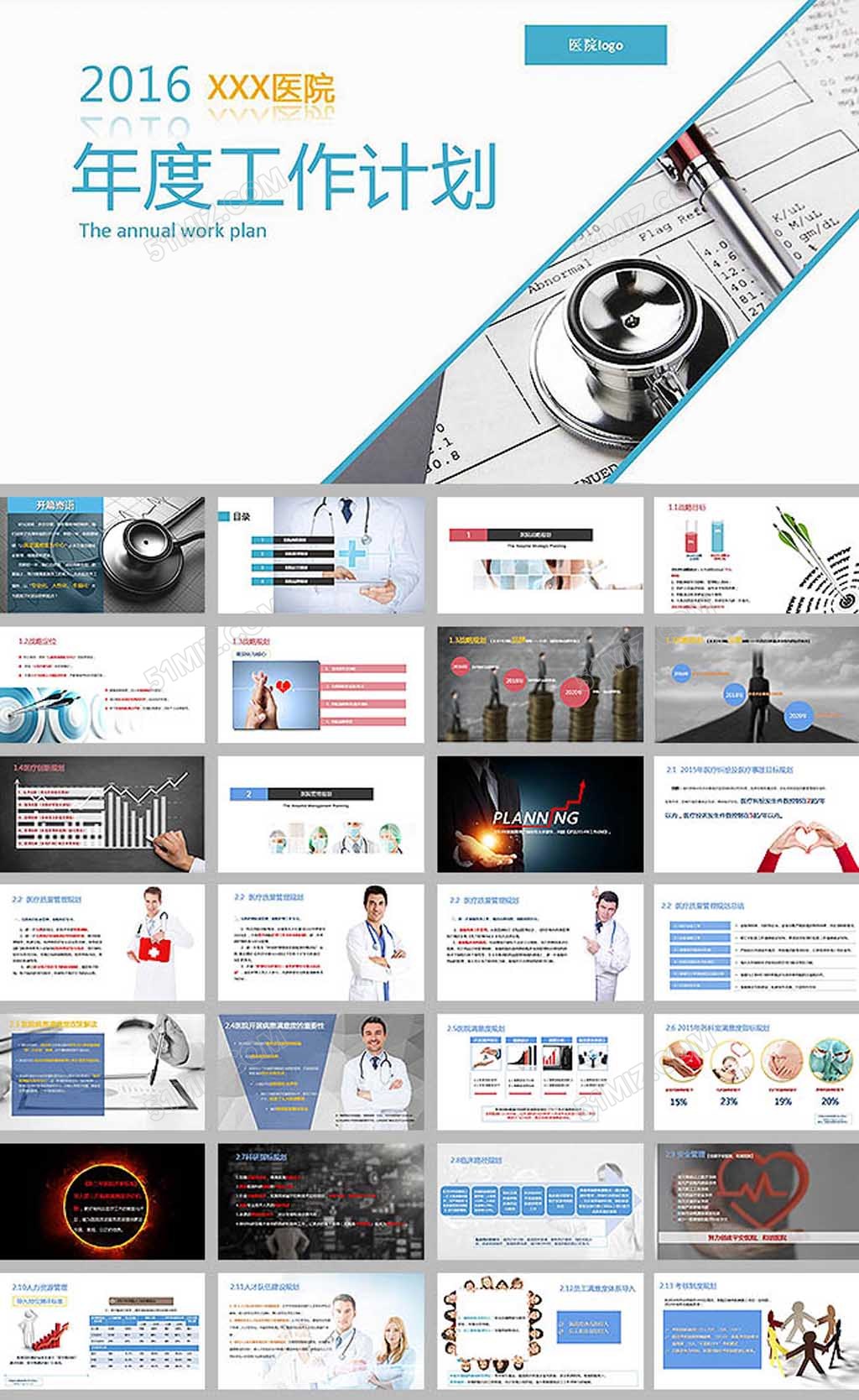 医院科室年终总结年度工作计划PPT...