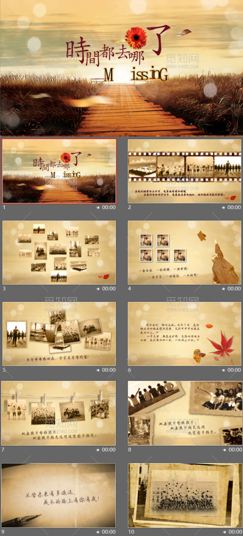 时间都去哪了毕业聚会PPT