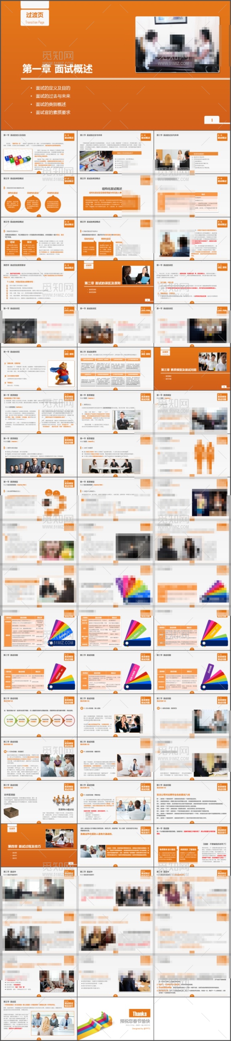 扁平化工作报告ppt模板