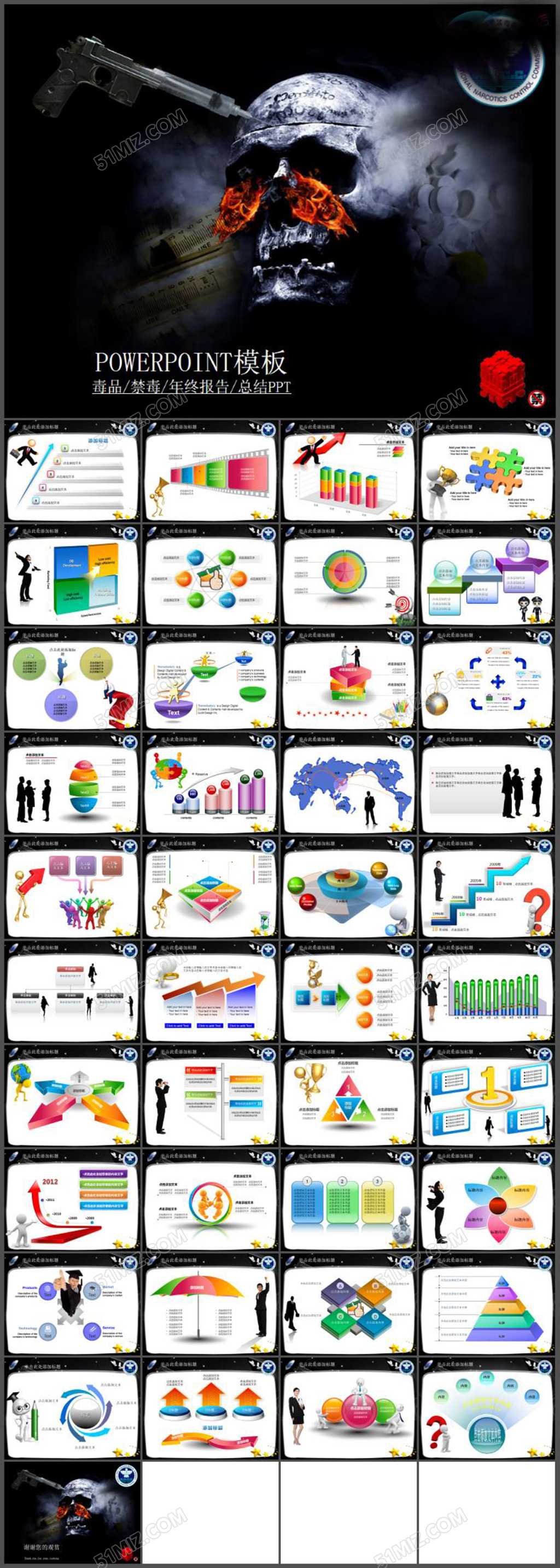 年终报告总结PPT幻灯片