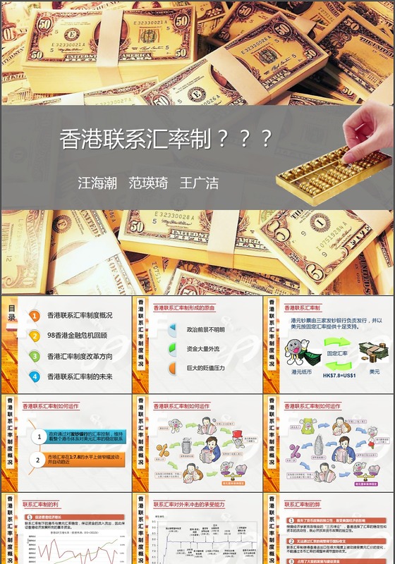 国际金融经济数据pp模板