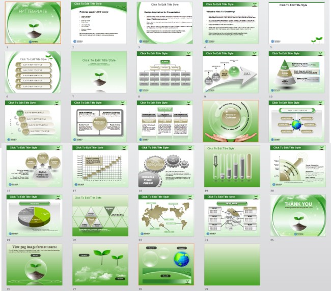 韩国精美PPT动画模板图表大全