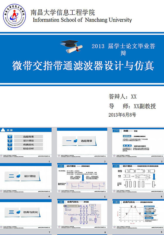 本科学士毕业论文答辩ppt模板