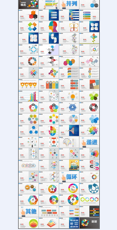 80页超精美PPT关系图形精选