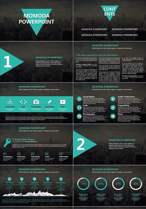 欧美商务绿色简洁大气可编辑实用PP...