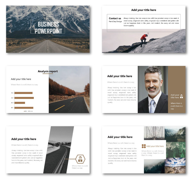 简单大气商务行业汇报通用PPT模版