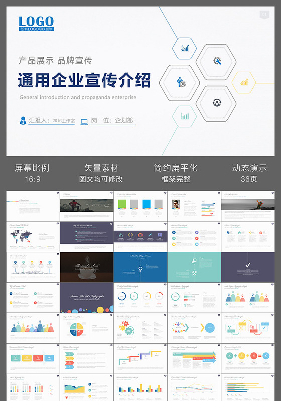 简约商务文化企业汇报PPT