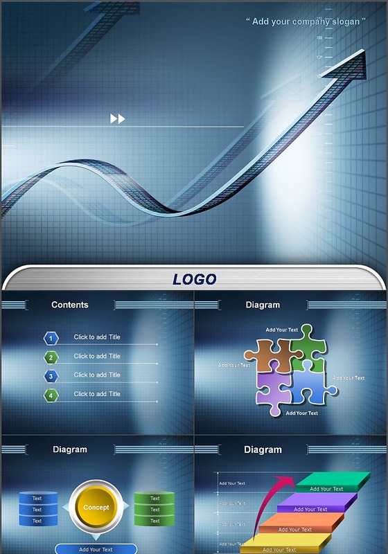 动感箭头深蓝商务工作总结