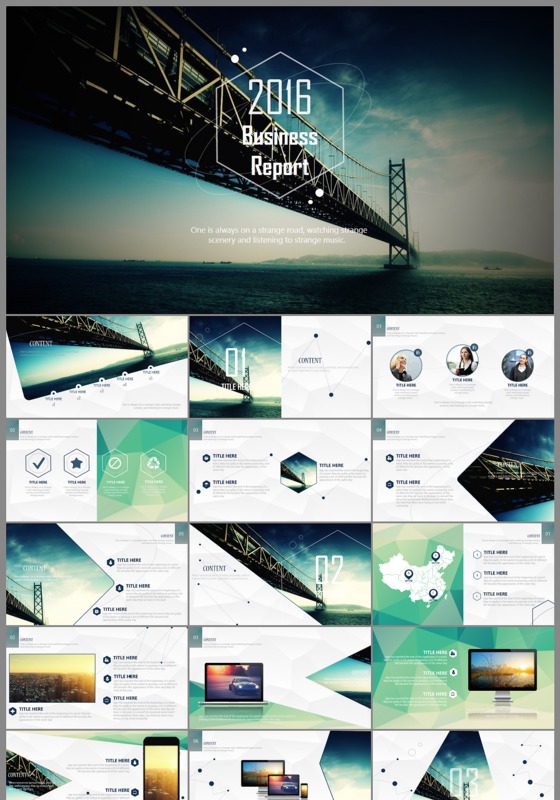 高端大气简洁流畅多行业通用PPT模板