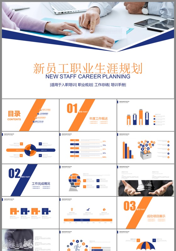 公司新员工职业生涯规划培训ppt模板