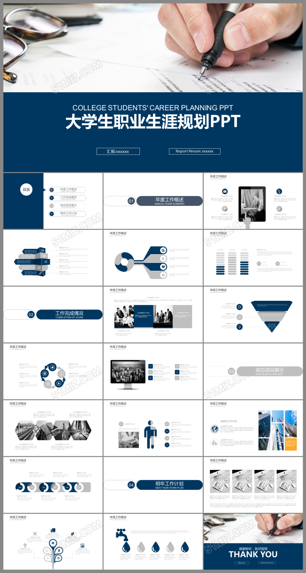 大学生职业生涯规划ppt模板自我介绍