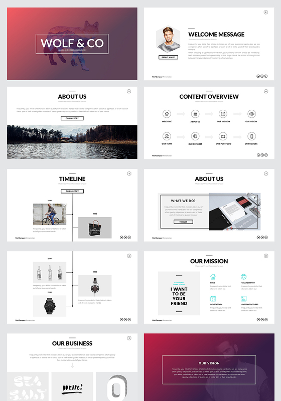 欧美个性时装企划产品宣传ppt模板