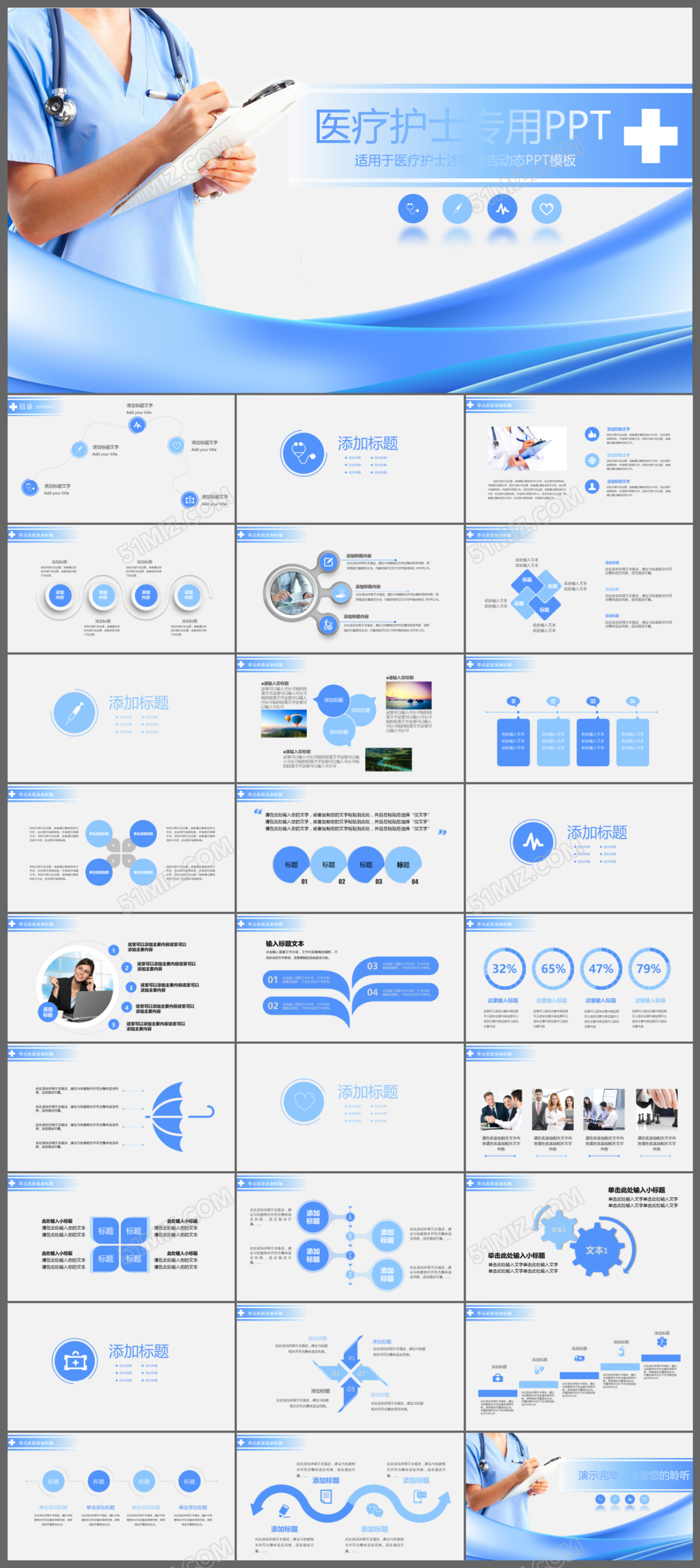 医疗护士通用ppt模板