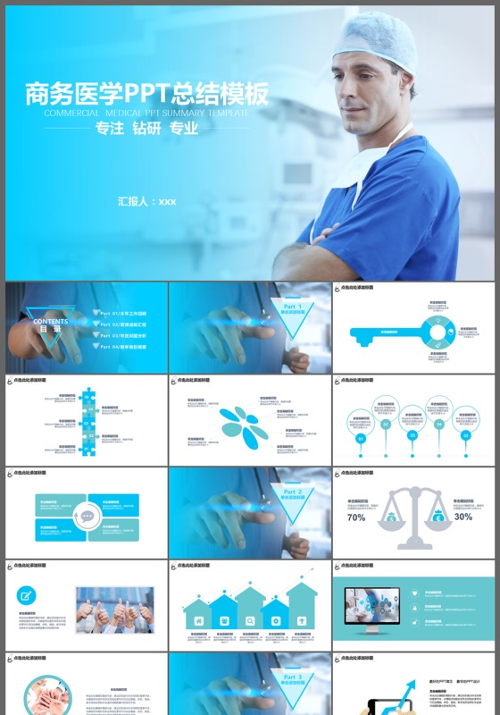 商务医学ppt总结模板