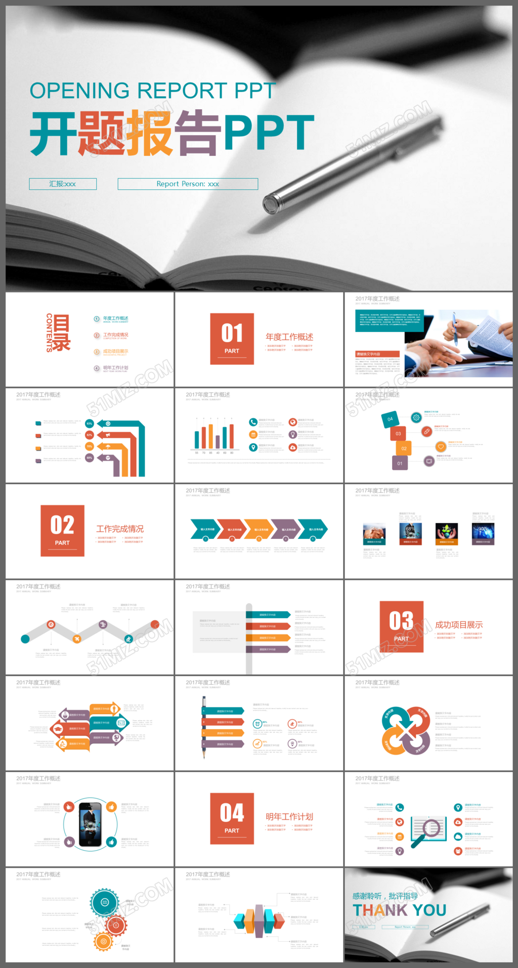 项目开题报告汇报ppt模板