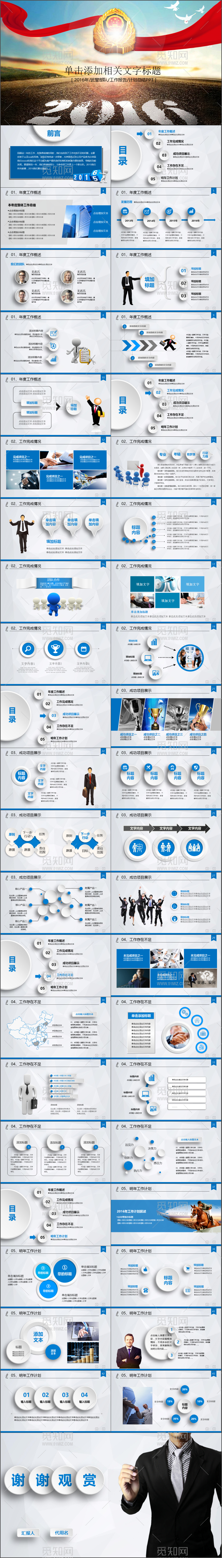 2016年武警部队工作报告计划总结PPT