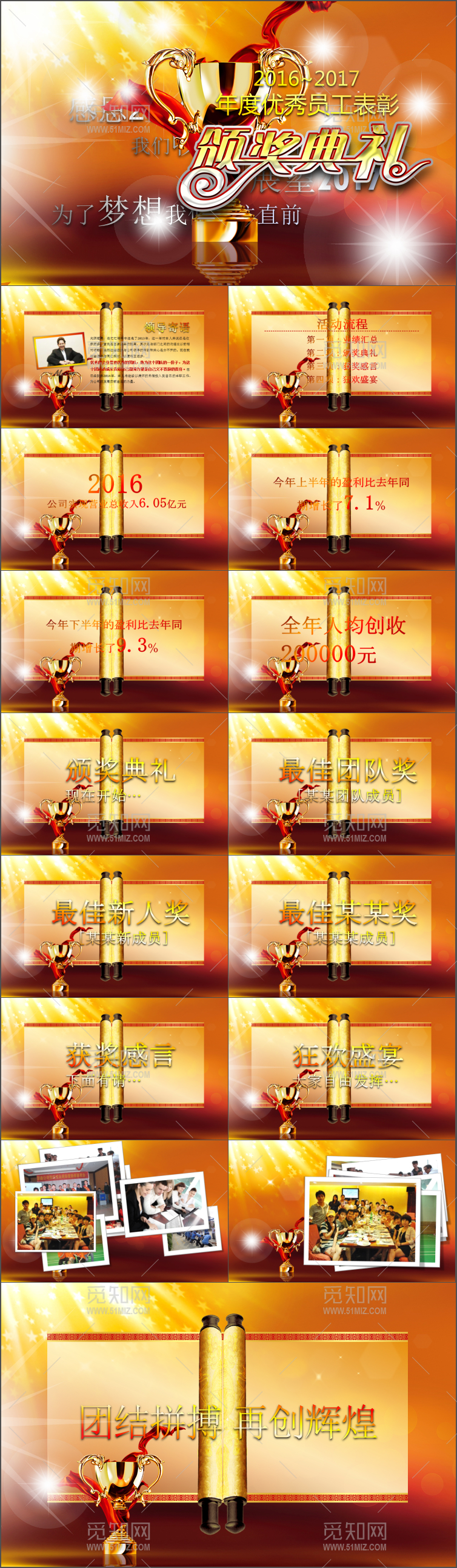 2017年会颁奖典礼PPT模板视频开场片头