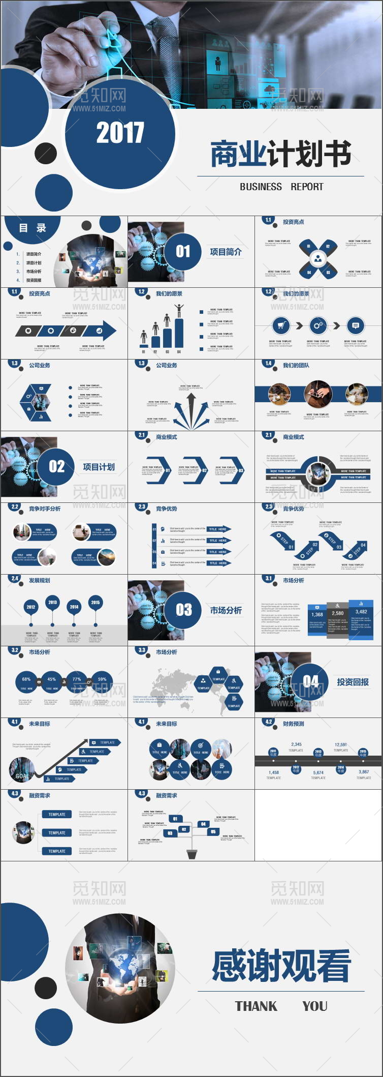 2017精美商业工作计划PPT模板