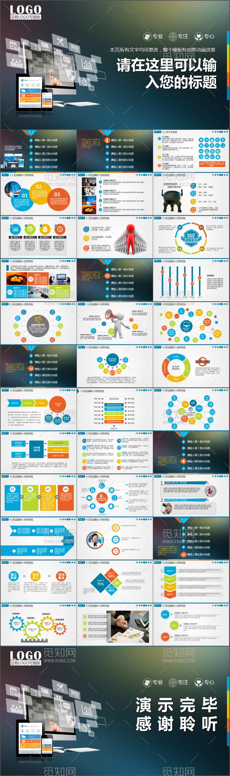互联网商务图形图表ppt