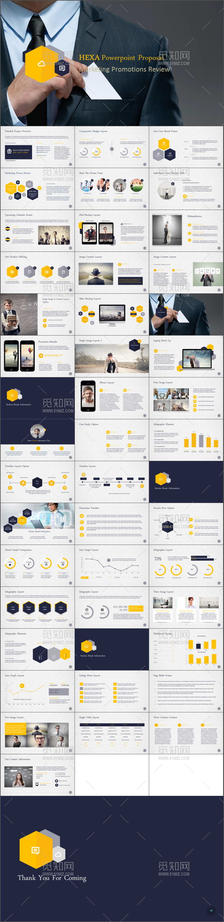 灰度低调商务工作总结ppt模板