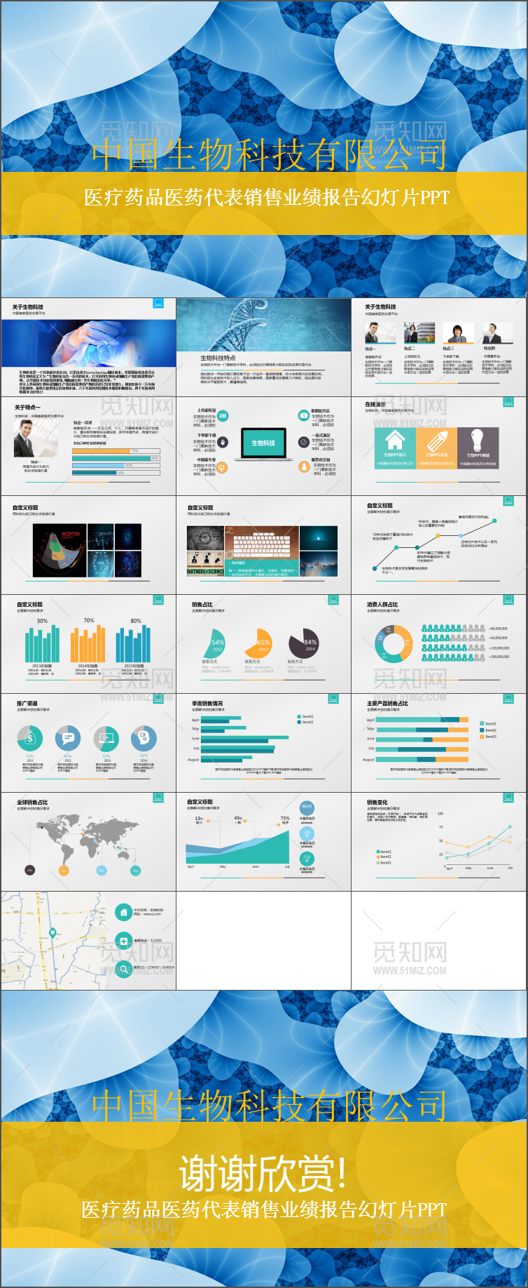 医药企业销售业绩总结报告ppt模板