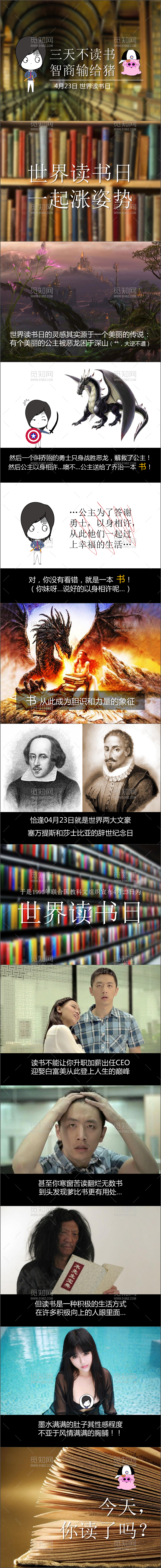 世界读书日知识文化动态PPT