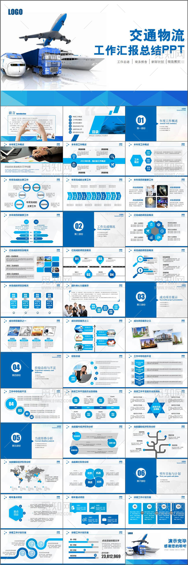  货运物流外贸动态PPT模板