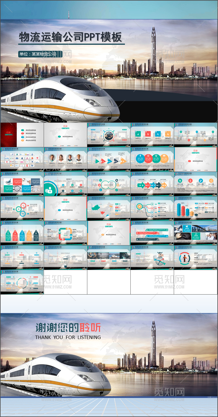 物流运输快递总结报告计划动态PPT模板