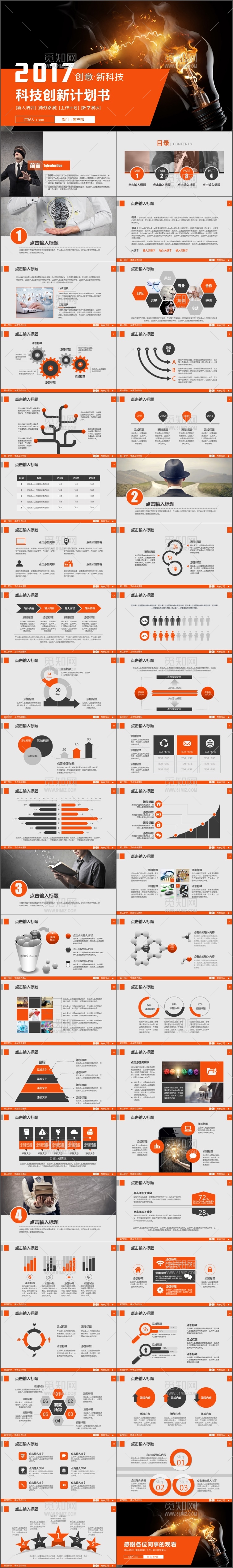 2017科技改变世界工作计划模板