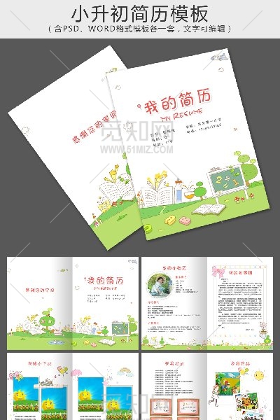 word精美通用版小升初简历模板