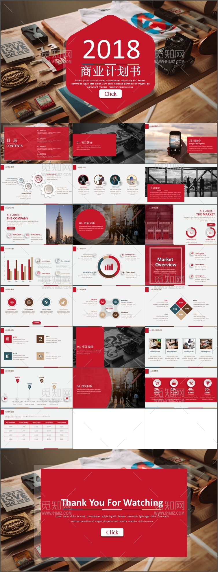 2018清新时尚商务策划书PPT模板