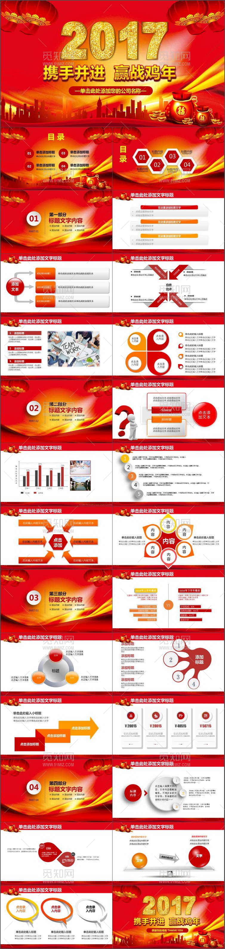 2017年终总结新年计划ppt模板