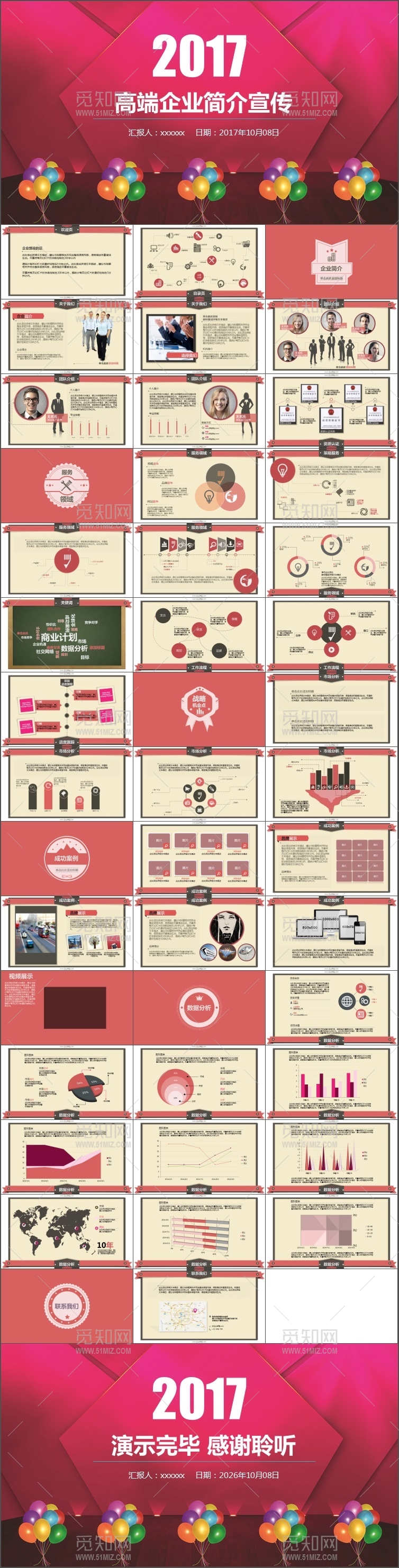 2017年高端企业简介产品宣传ppt模板