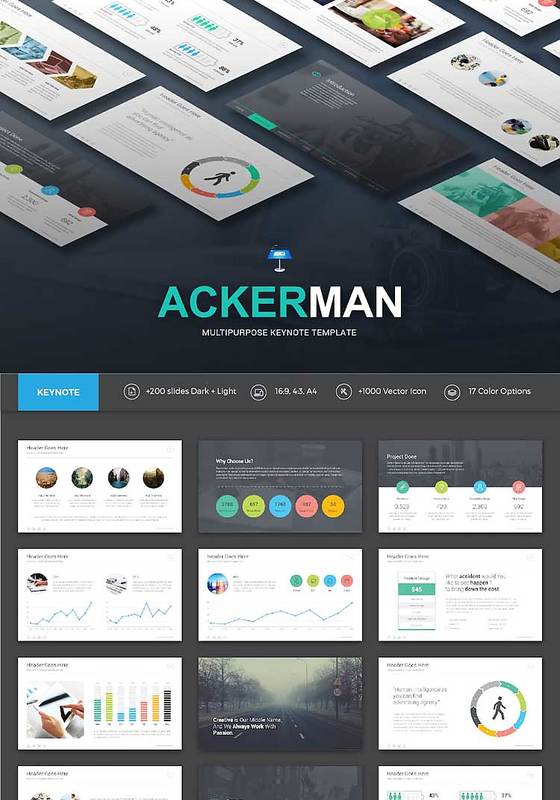 2017商务大气总结欧美简约keynote模板