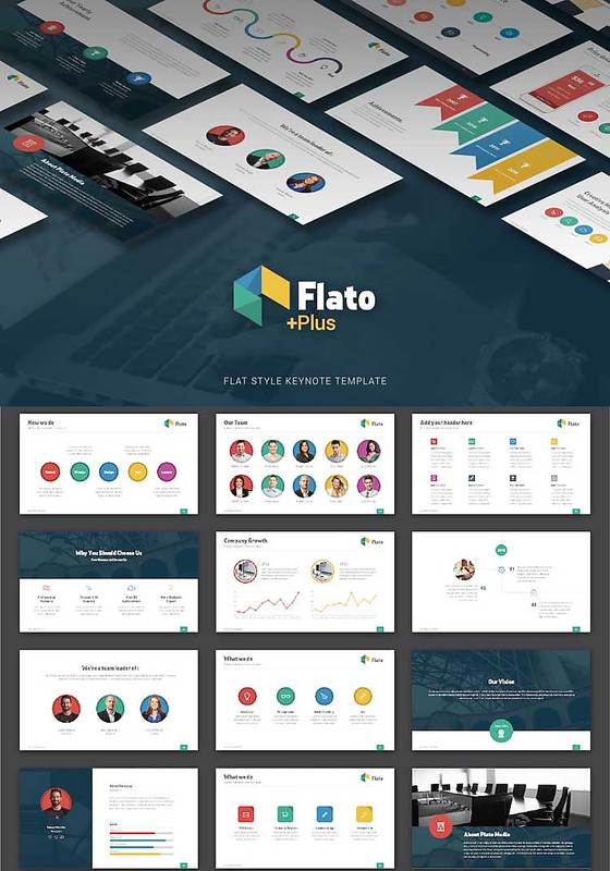 2017大气营销策划公司简介145页动态keynote模板