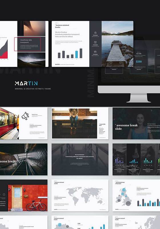 动态苹果风格商务通用keynote模板